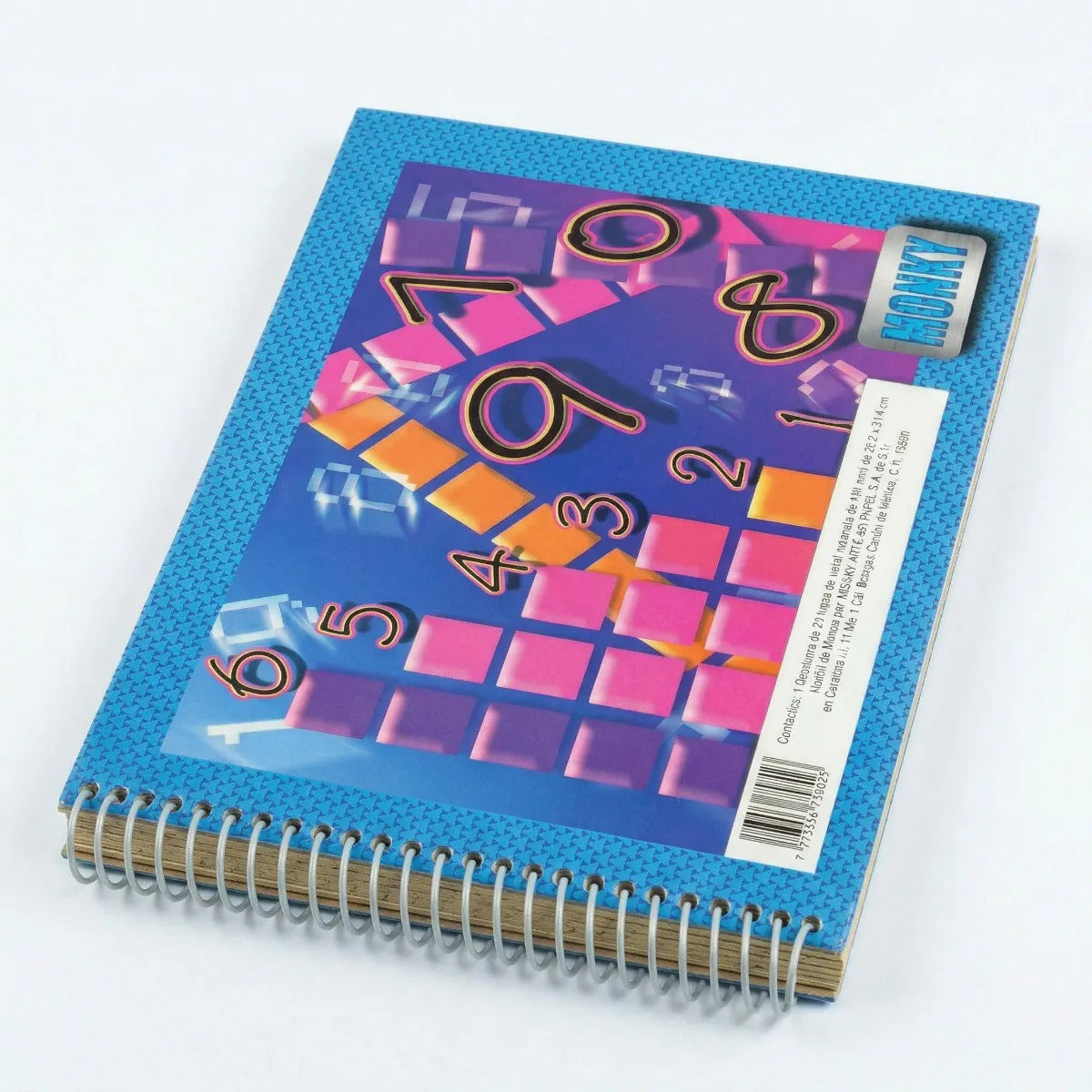 Cuaderno Monky 30 Hojas Marquilla Pasta Suave Espiral Grueso