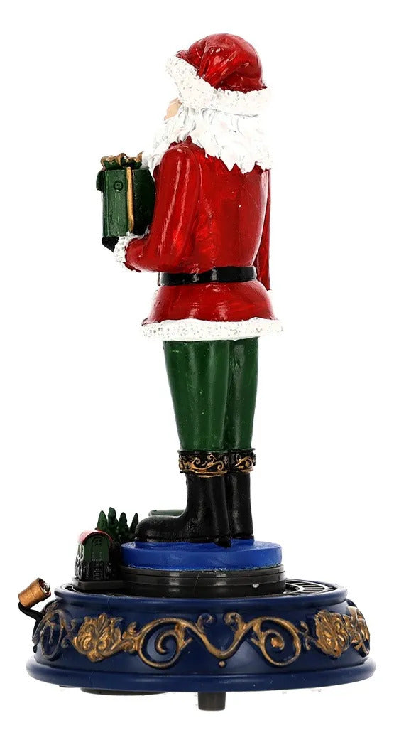 Tren Navideño Lluvia Santa Claus de Resina 30 cm