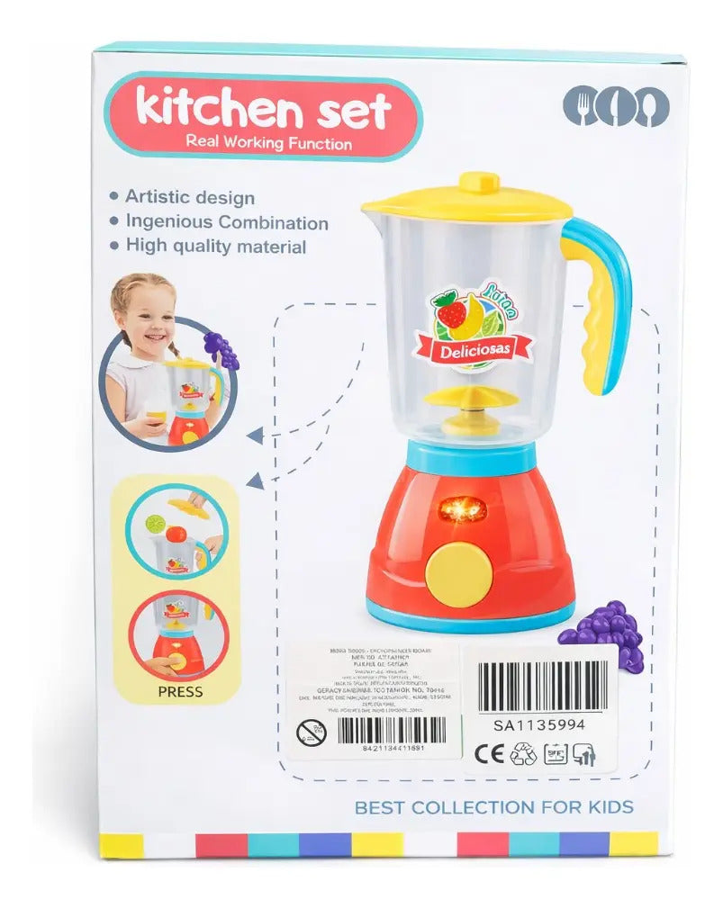 Licuadora Infantil Candy Toys Con 4 Accesorios Y Movimiento