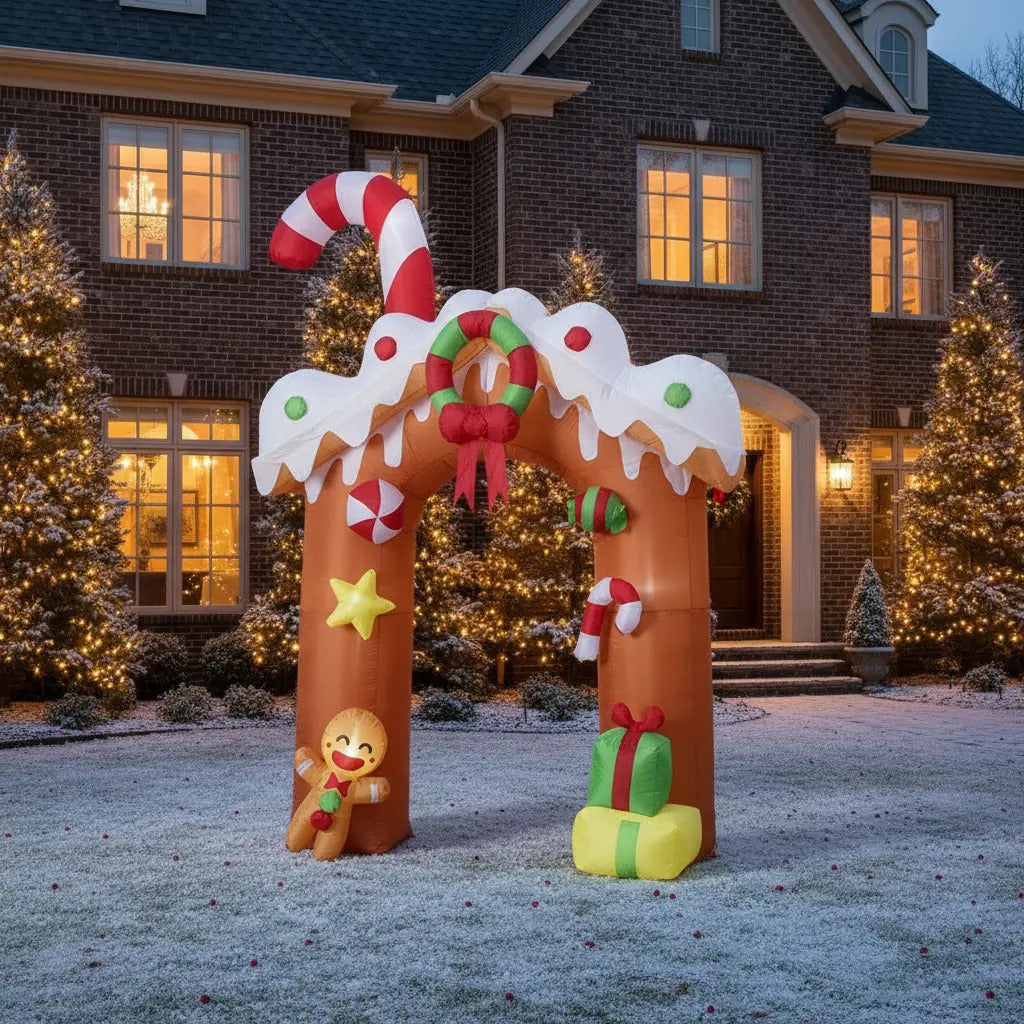 Arco Navideño Inflable Con Música Y Sensor 360x70x200 Cm