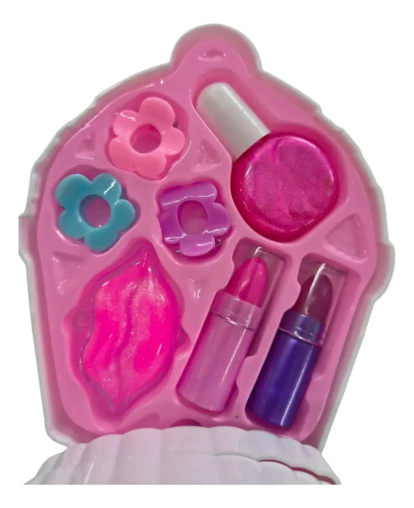 Set De Maquillaje En Estuche Cupcake 10 Piezascandy Toys