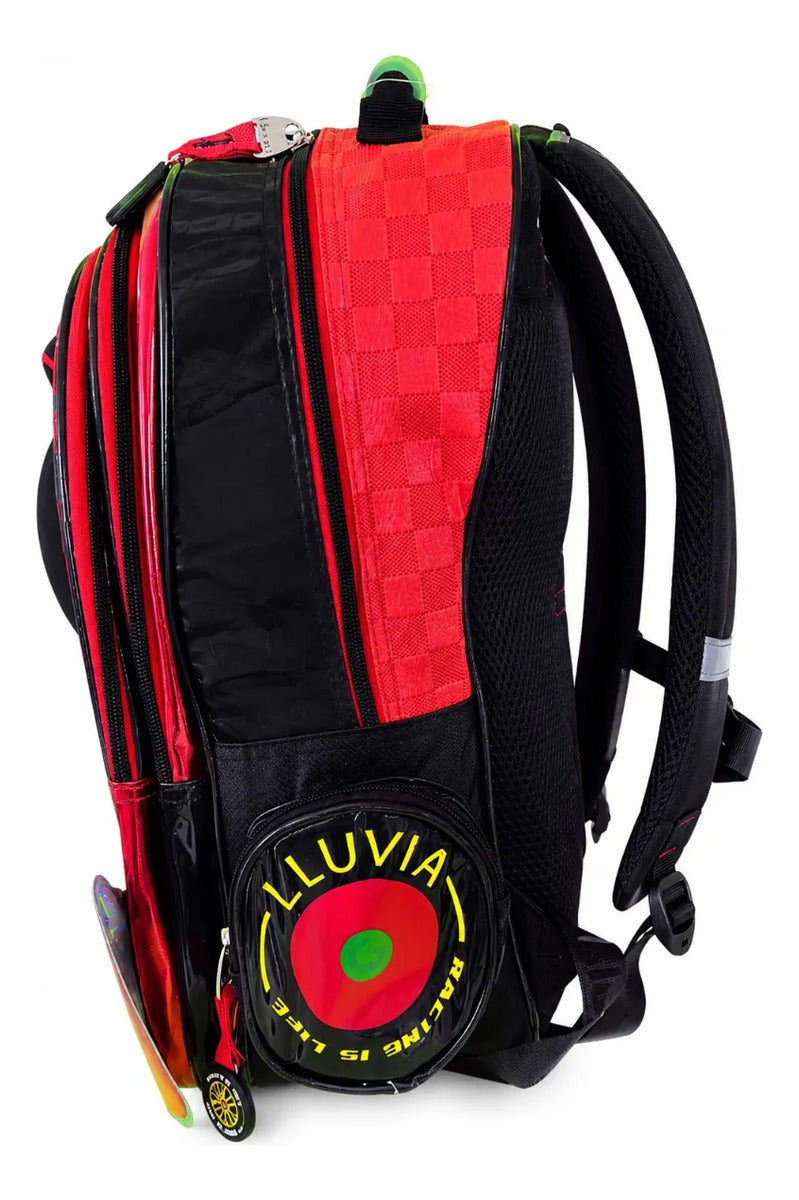 Mochila Lluvia Roja Diseño Auto De Carreras Fórmula Uno