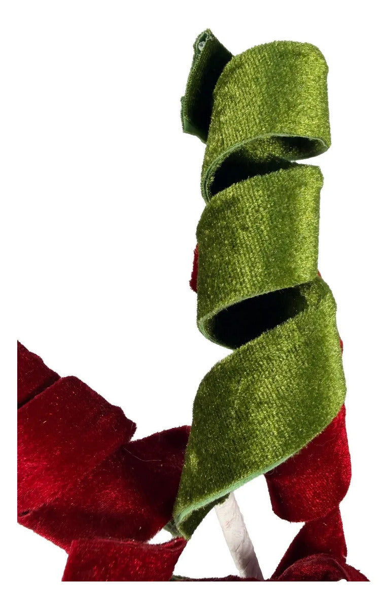 Rama de Curlis Lluvia Bicolor Rojo y Verde 52cm