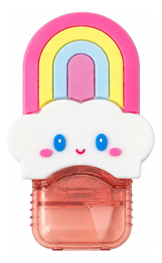 Corrector Weibo Color Rosa Con Nube Y Arcoíris Adorable