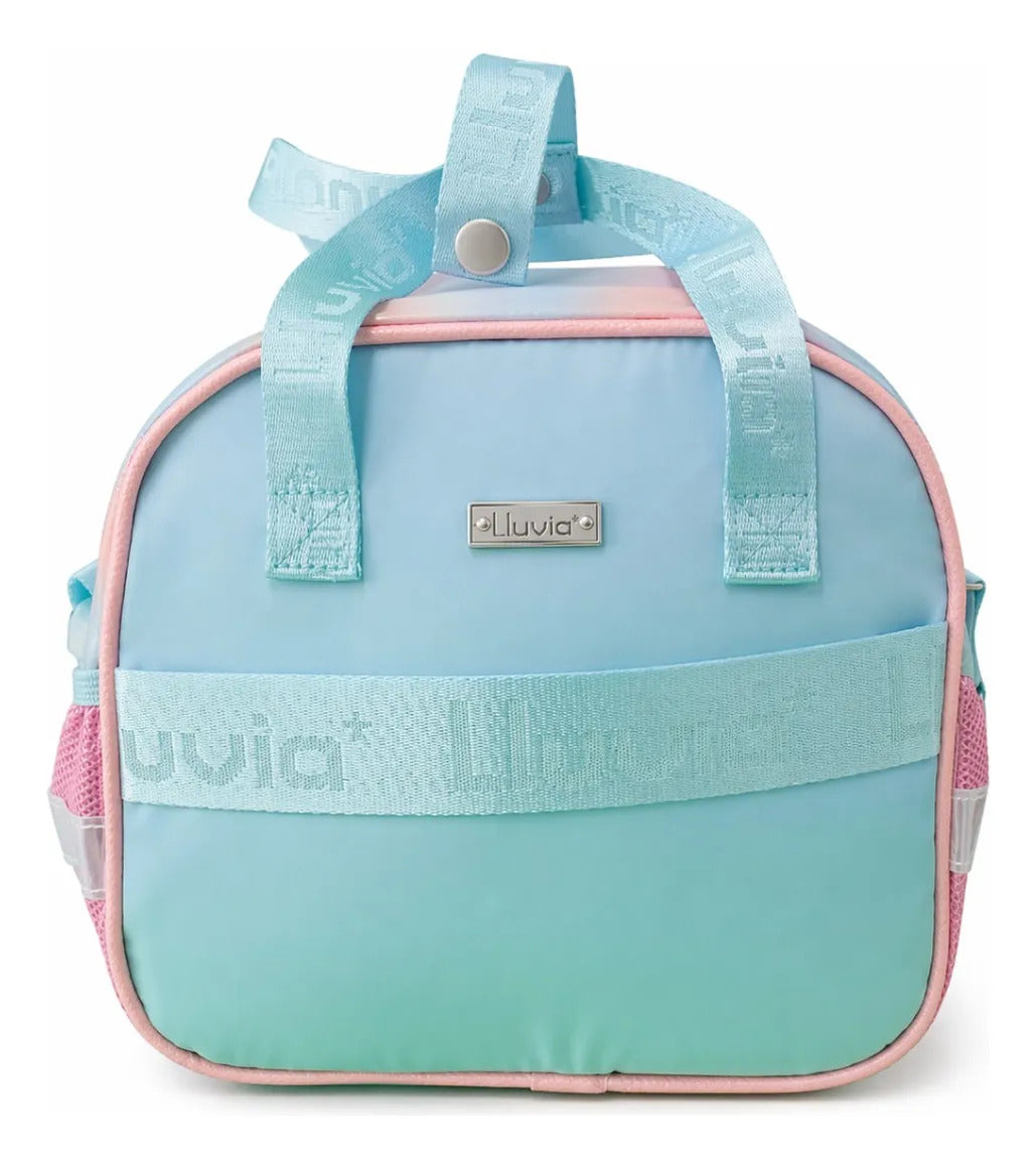 Set Mochila Primaria Lluvia Osita Pastel Tres Piezas