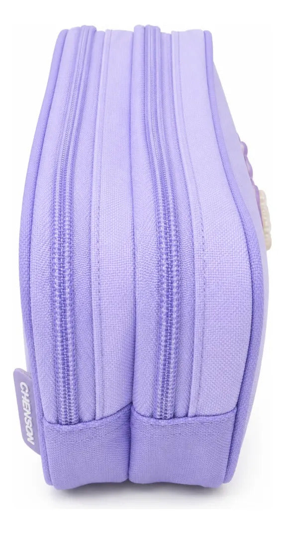 Lapicera Chenson Happy Girl Dos Cierres Color Lila Pastel