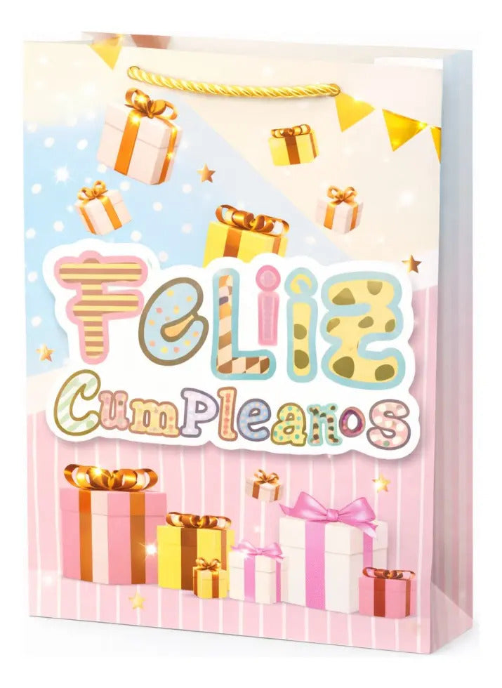 Bolsa De Regalo Una Docena Feliz Cumpleaños Colores Pastel