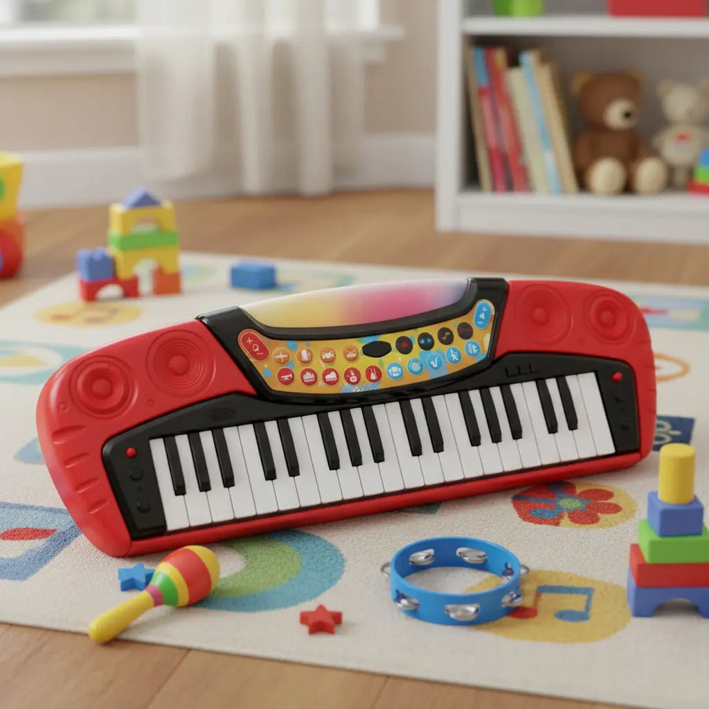 Piano Electrónico Infantil Candy Toys 37 Color Rojo