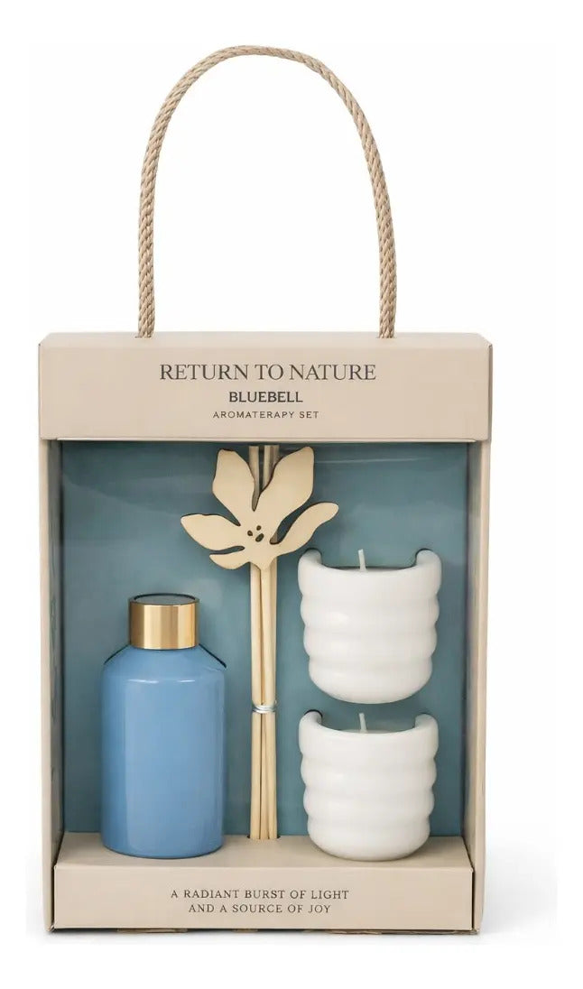 Set Aromático Return To Nature Velas Perfumadas Y Difusor