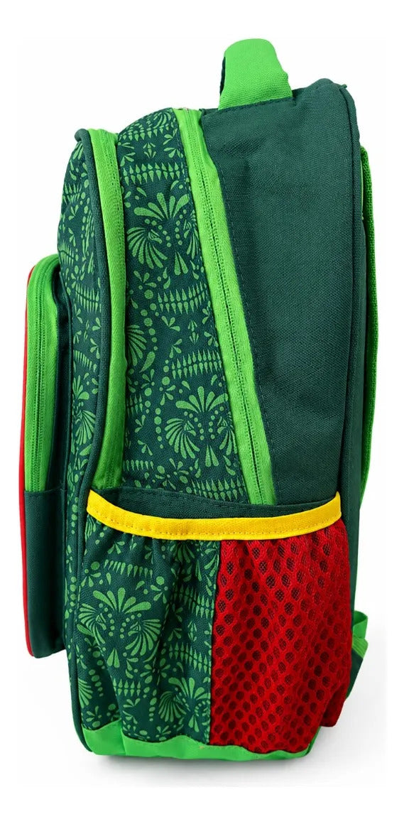 Mochila Escolar Fifa Mascota Futbol Para Primaria Color Verde