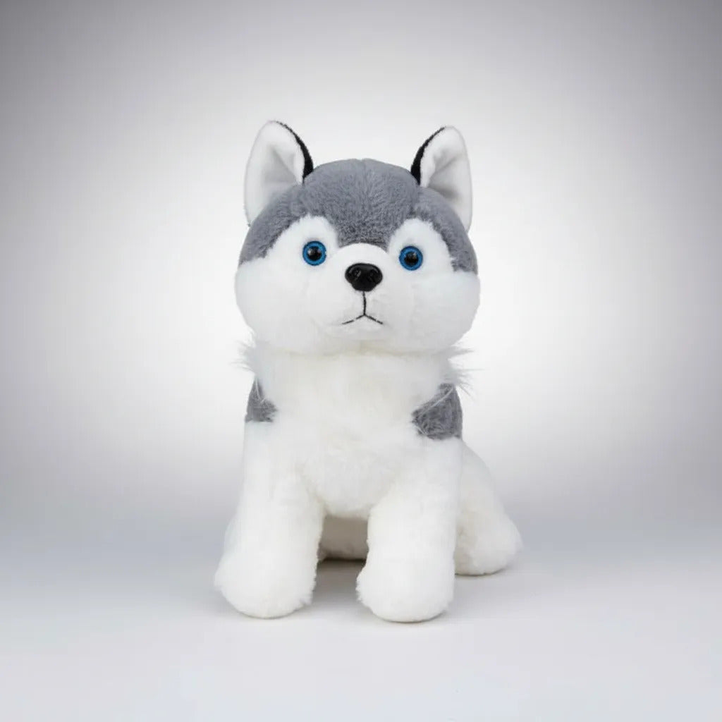Peluche Husky Realista Esponjoso 33×35×22 Cm Candy Toys