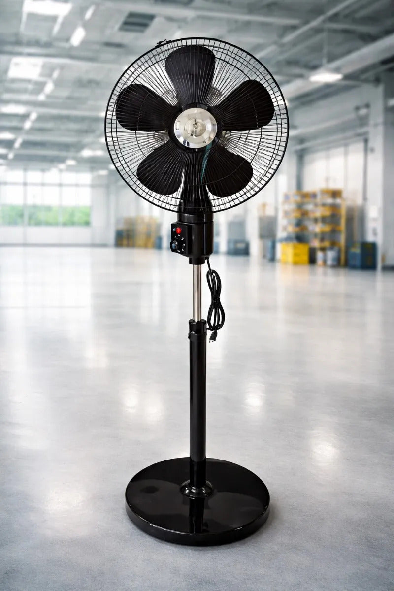 Ventilador Negro Oscilante Doble Cabezal 3 Velocidades