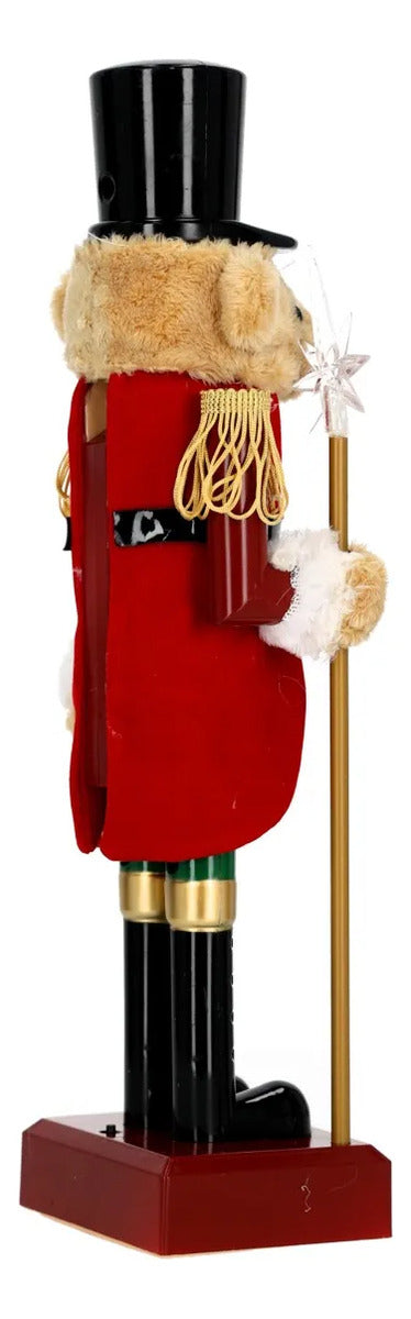 Soldado Cascanueces Lluvia Diseño Perro Navideño 30 cm