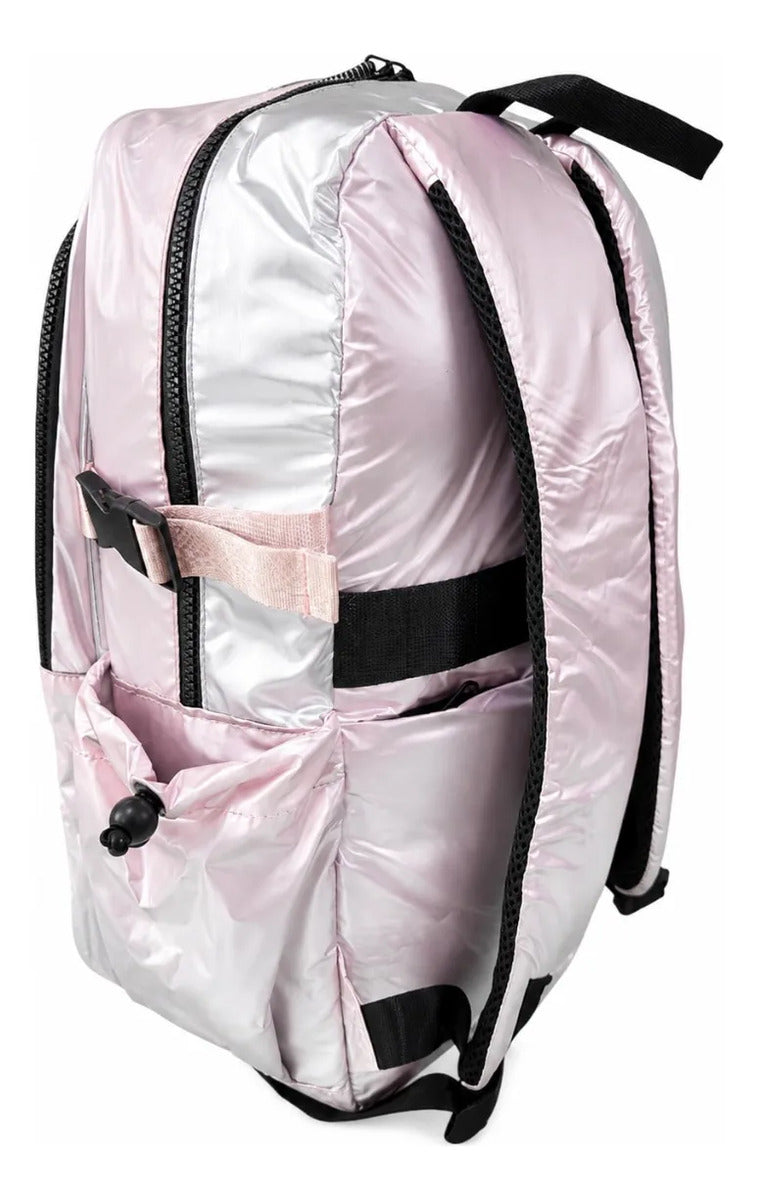 Mochila Lluvia Juvenil Rosa Tornasol Frontal Ajustable