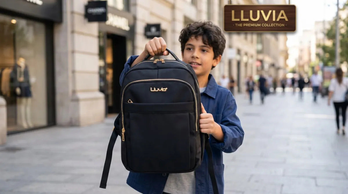 Mochila Juvenil Lluvia Ejecutiva Gris Para Escuela Oficina