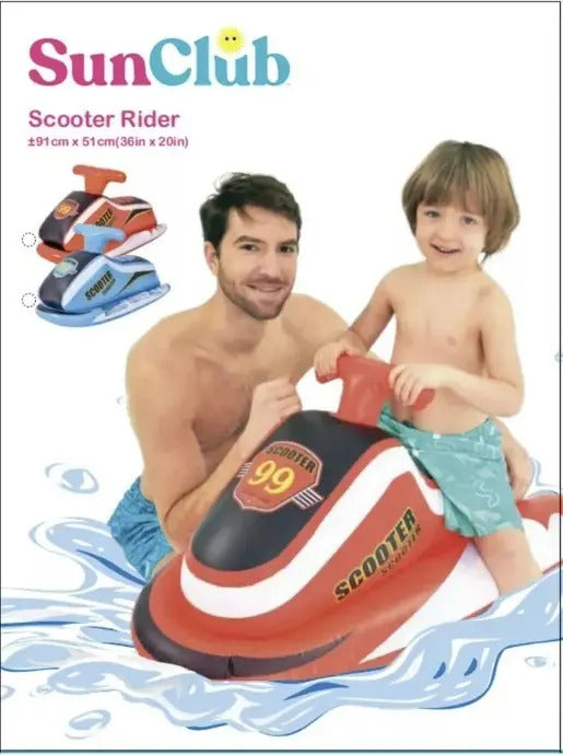 Moto De Agua Inflable Para Niños Ideal Pileta Playa Verano Color Azul