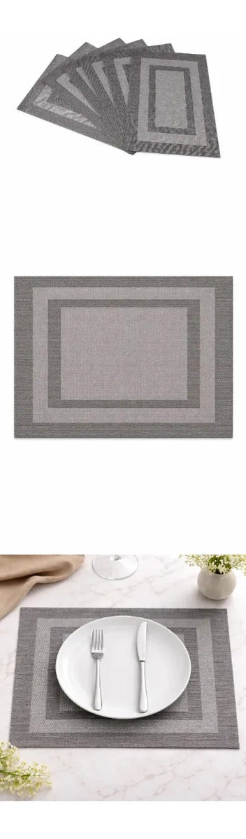 Manteles Individuales Decorativos 6 Piezas Efecto Satinado