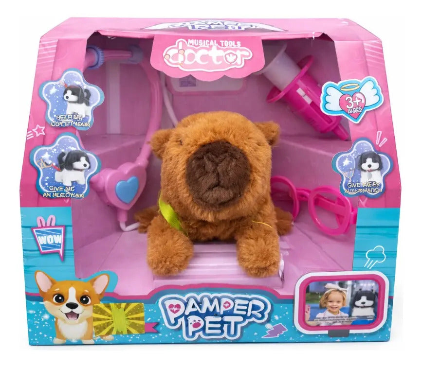 Capibara Interactiva Pamper Pet Con Accesorios Candy Toys
