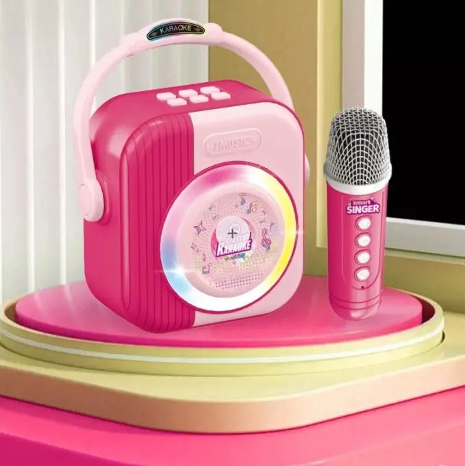 Micrófono Karaoke Smart Singer Con Bocina Recargable Candy