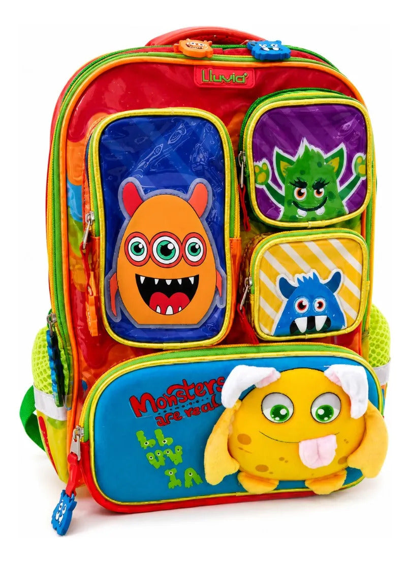 Mochila Lluvia Monsters Are Real Con Monstruitos Divertidos