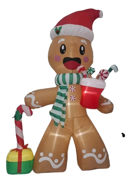 Inflable Navideño Galleta De Jengibre Marca Lluvia
