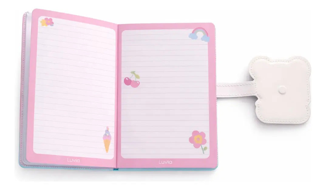 Agenda Escolar Lluvia 100 Hojas Colores Broche Magnético
