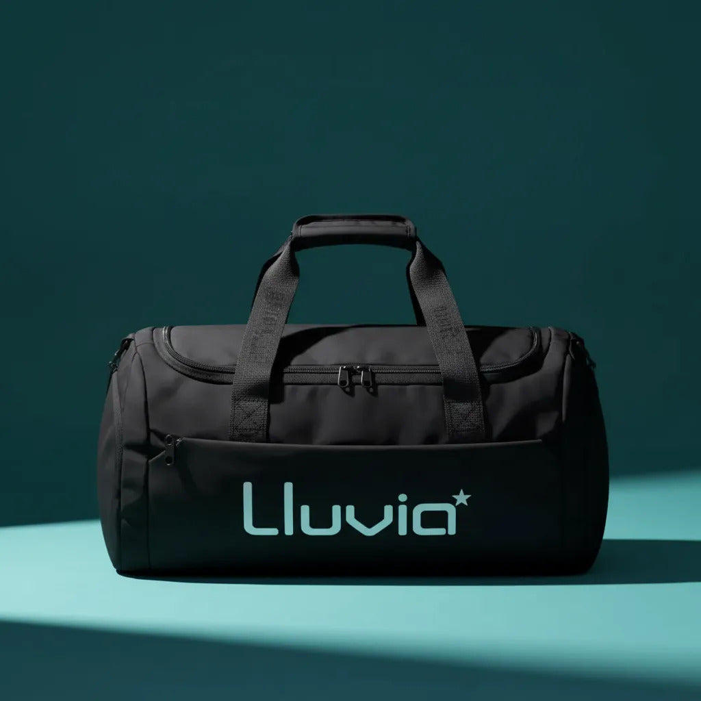 Maleta Sport Lluvia Negro Con Blanco De Viaje Amplia