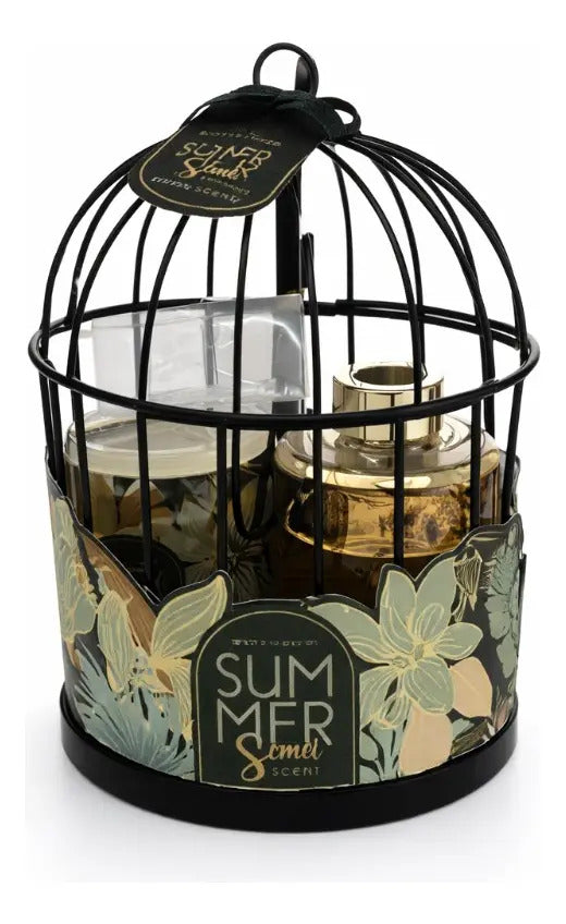 Set Aromaterapia Summer Scent Con Vela Y Difusor 3 Aromas