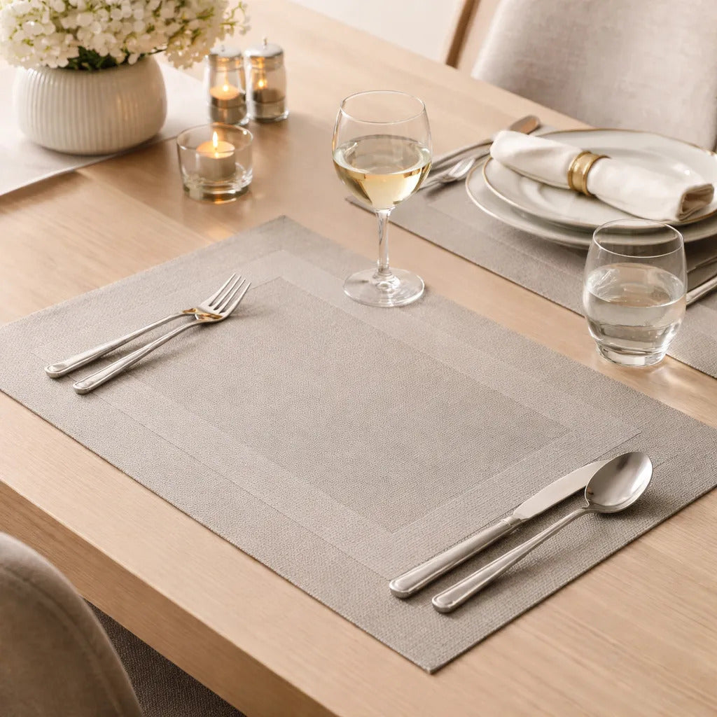 Manteles Individuales Decorativos 6 Piezas Efecto Satinado