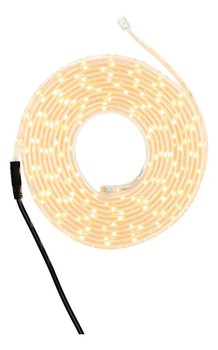 Tira De Luces Led Lluvia 10 Metros Blanco Cálido Plana