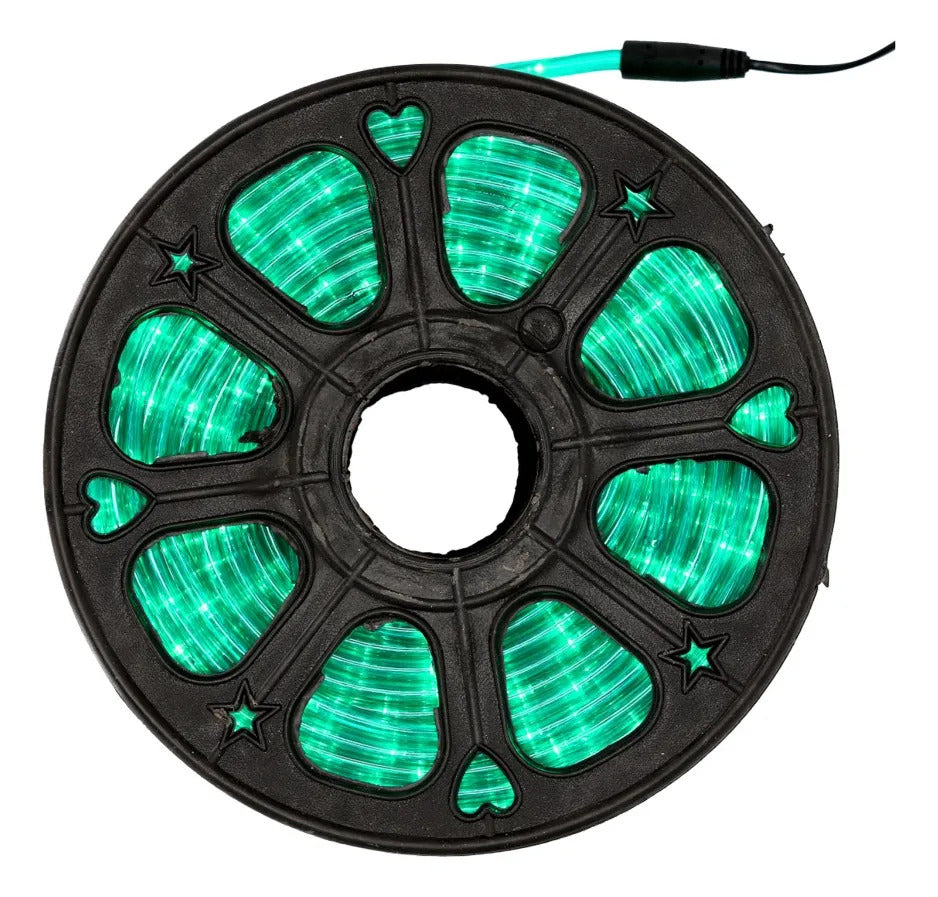 Manguera Navideña Led Lluvia Verde Fija Flash