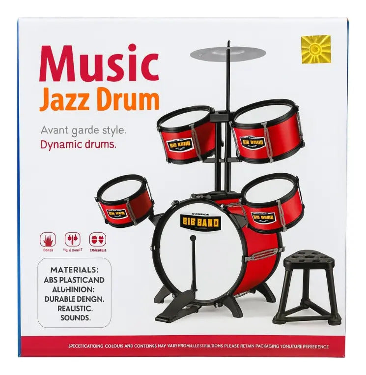 Batería Musical Infantil Candy Toys Completa Con Platillo