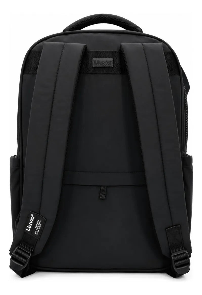 Mochila Escolar Lluvia Negra Premium Resistente Al Agua
