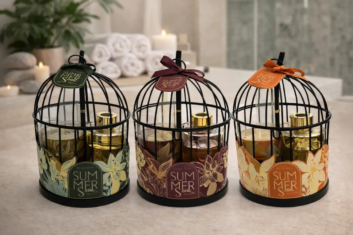 Set Aromaterapia Summer Scent Con Vela Y Difusor 3 Aromas