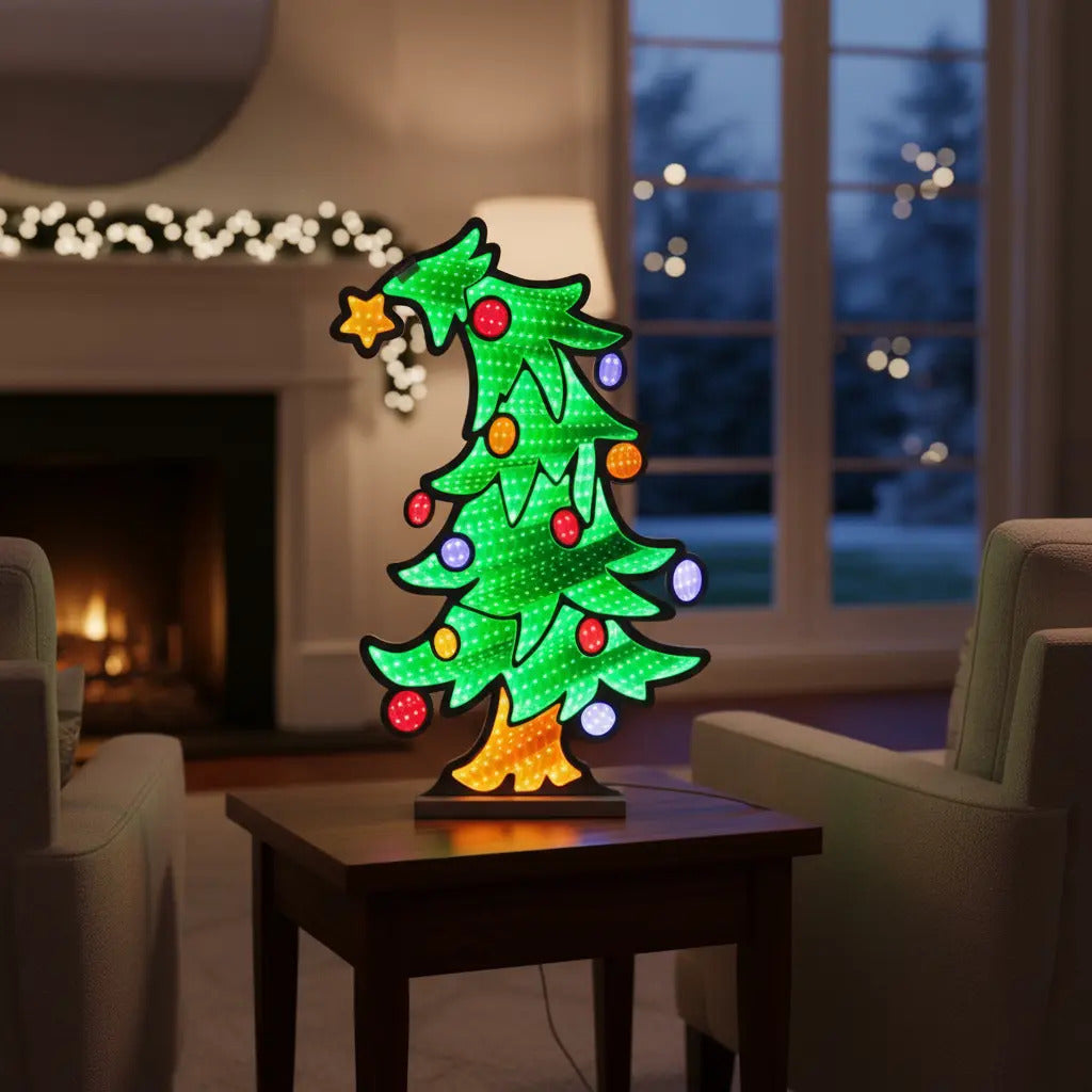 Luz Infinita Pino Navideño Decorativo 50x35x2 435 Luces
