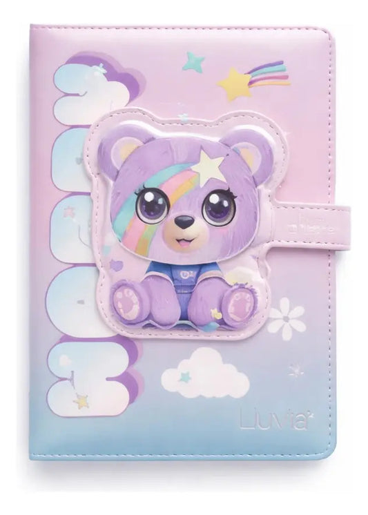 Agenda Escolar Lluvia 100 Hojas Colores Broche Magnético