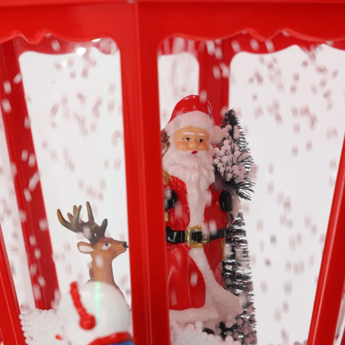 Faro Navideño lluvia Con Muñecos De Nieve Giratorios 145 Cm