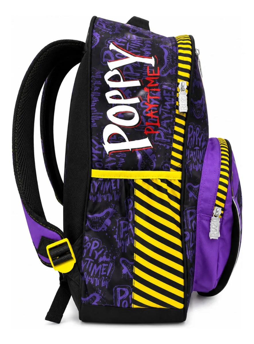 Mochila Escolar Ruz Poppy Playtime Morada Con Relieve 3d
