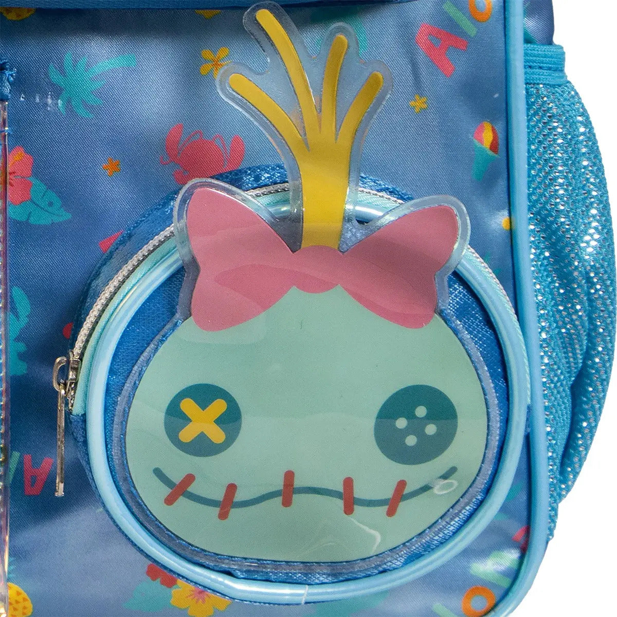 Mochila Kinder Ruz Disney Stitch Rosa Azul Aqua Estampado