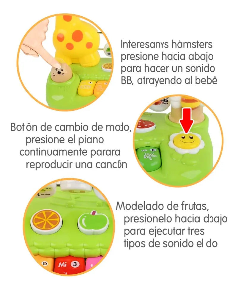 Juguete Educativo Jirafa Con Piano,con Luz Marca Candy Toys
