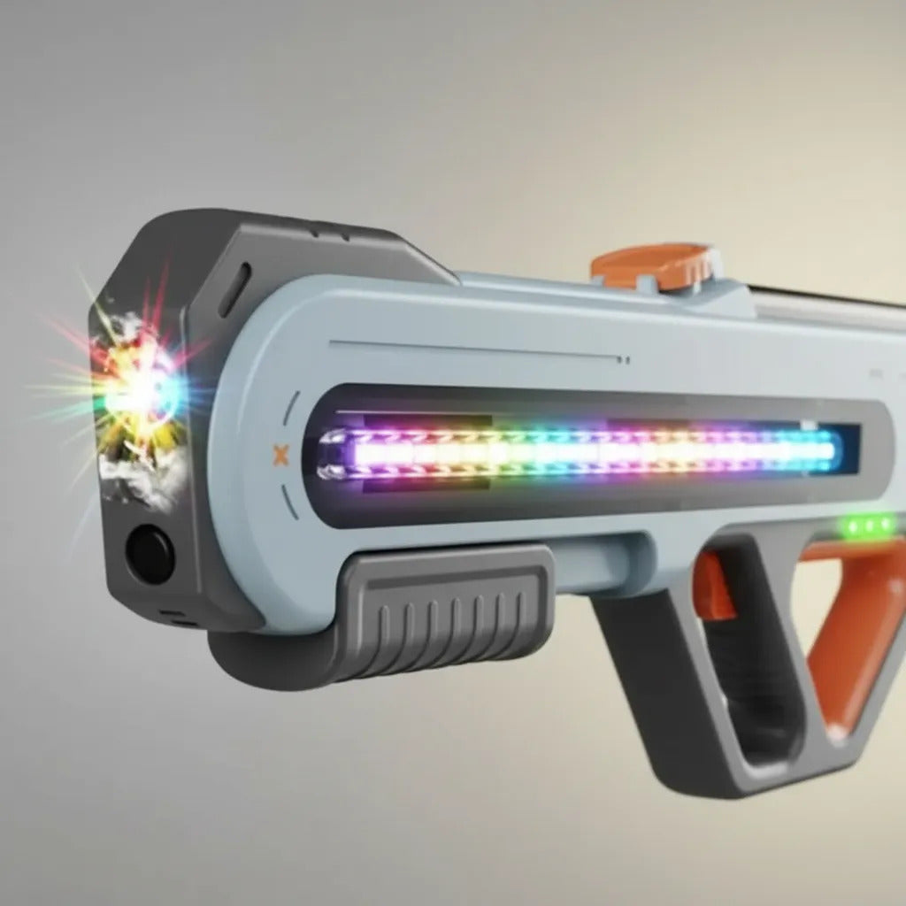 Pistola De Agua W12 Eléctrica Con Luz Doble Capacidad