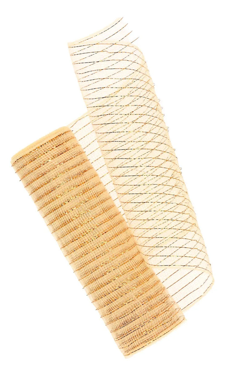 Malla Navideña lluvia Champagne Cobrizo 9 Metros X 26 Cm