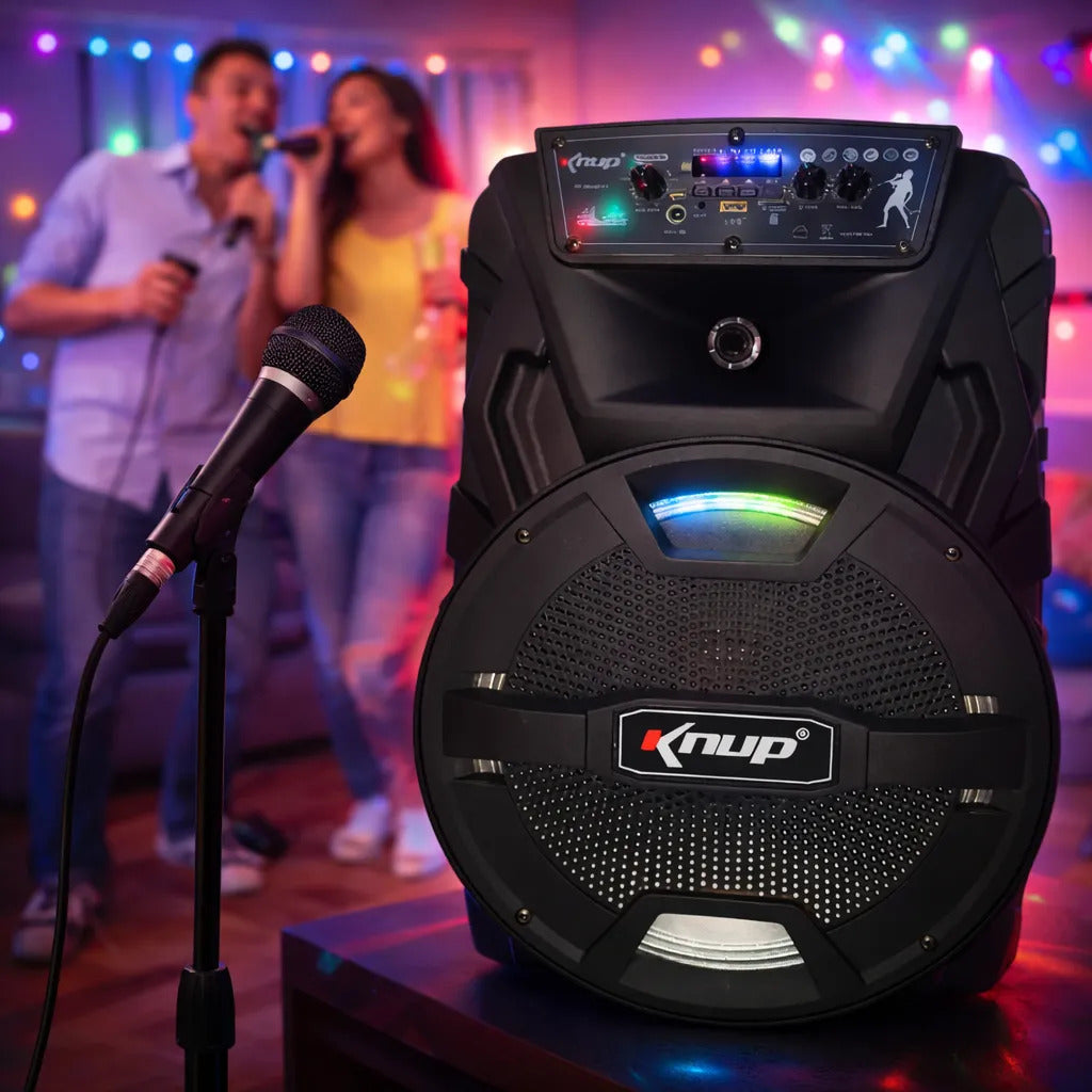 Bocina Amplificada Knup Recargable Bluetooth Radio Fm