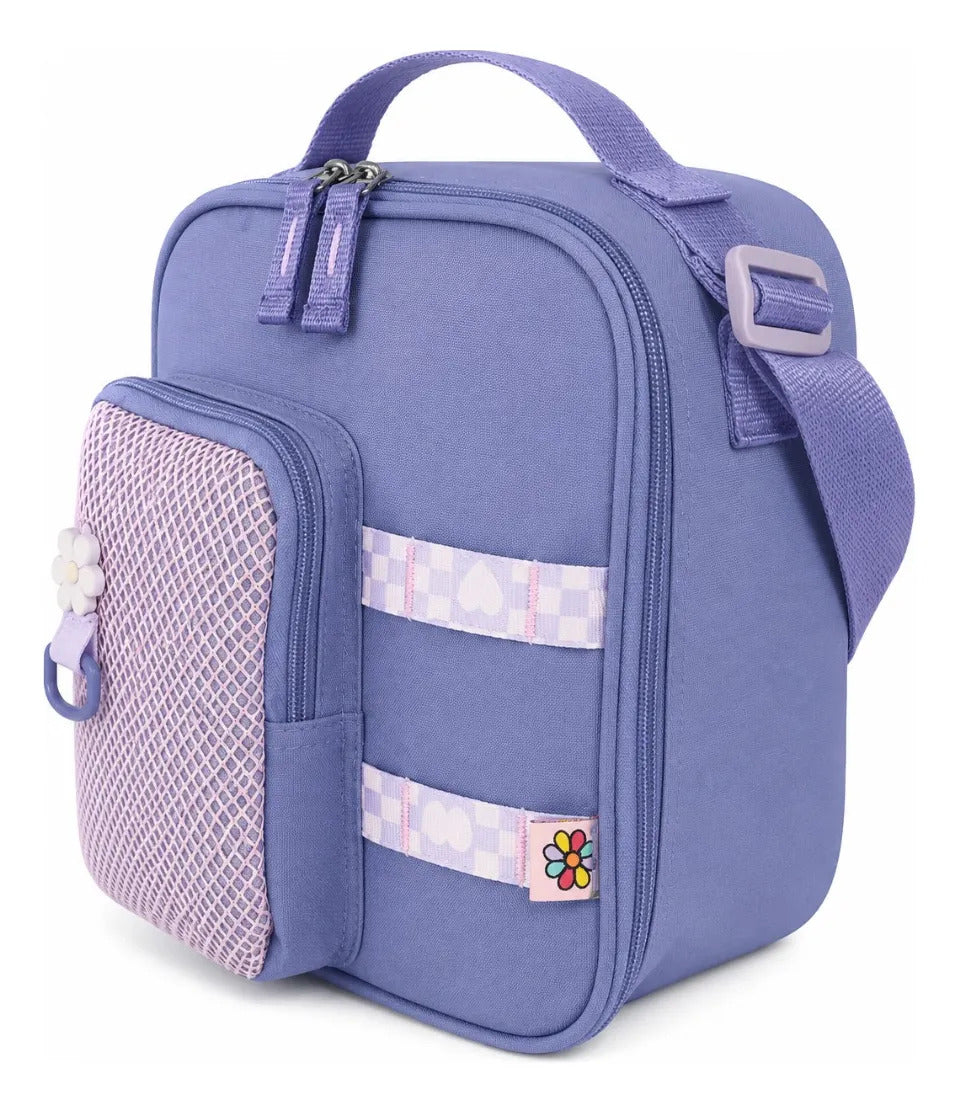 Lonchera Escolar Chenson Azul Lavanda Con Bolsillo De Malla