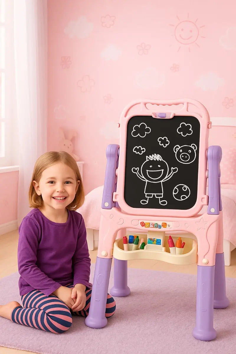 Pizarra 2 En 1 Infantil Con Accesorios 48 Piezas Candy Toys