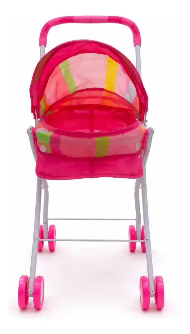 Carreola Para Muñeca Tipo Moisés Con Llanta Doble 56 Cm