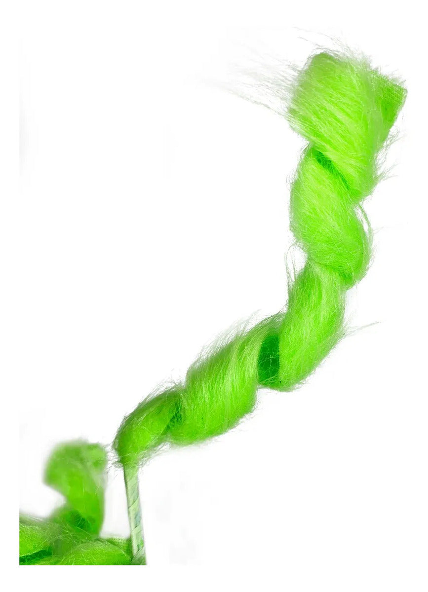 Rama Navideña Lluvia Verde Manzana con Curlis 68cm