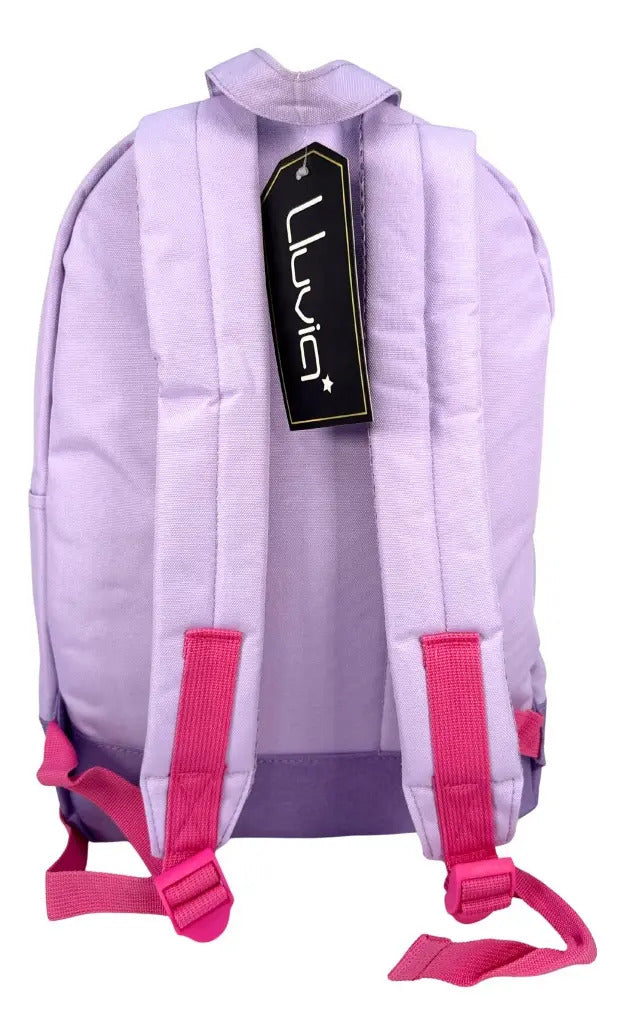 Mochila Juvenil Marca Lluvia Lila Rosa