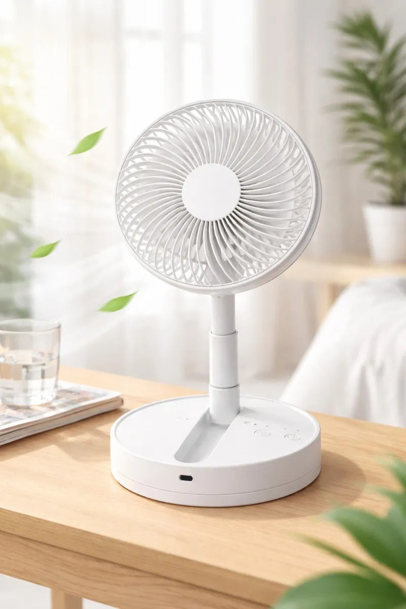 Ventilador Eléctrico Pequeño Blanco Con Temporizador