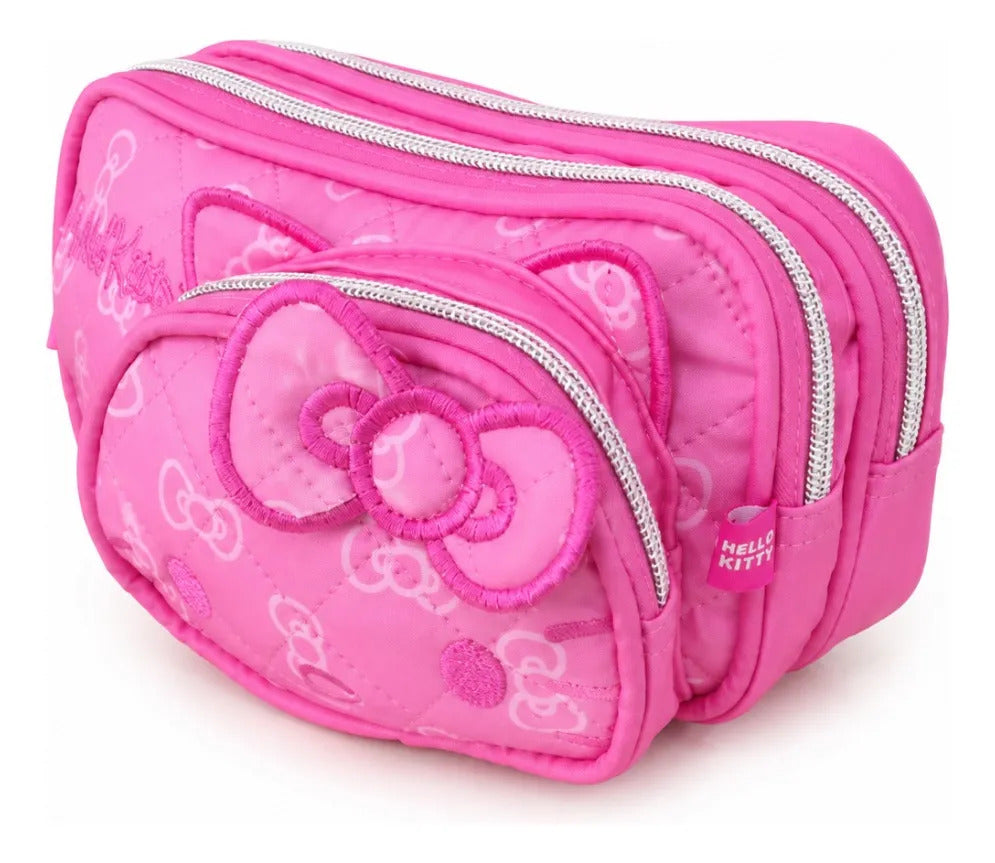 Lapicera Ruz Hello Kitty Fucsia Doble Cierre Acolchada
